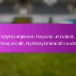 Paina triggereitä: Hyökkäysten aloittaminen, Pelaajan liikkuminen, Maalintekopaikat