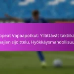 Viistot juoksut: Tilojen hyödyntäminen, Pelaajan sijoittuminen, Maalintekopaikat