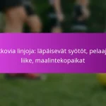 Maali potkut: Nopeat siirtymät, Pelaajien sijoittuminen, Hyökkäyspelit