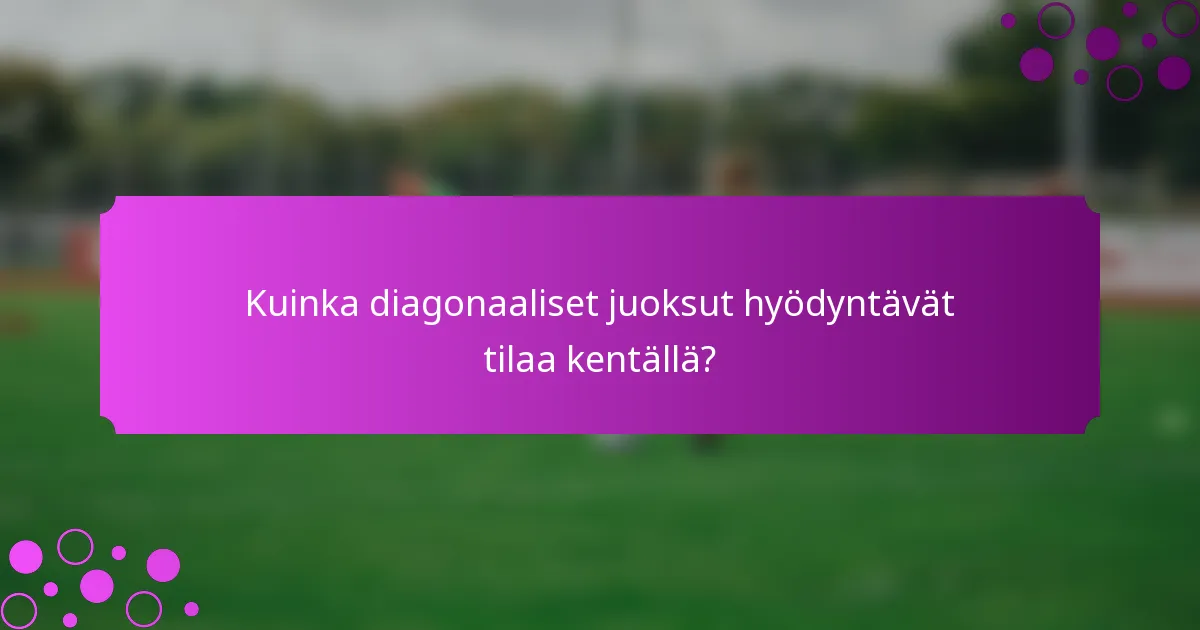 Kuinka diagonaaliset juoksut hyödyntävät tilaa kentällä?